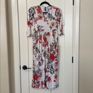 Floral midi dress